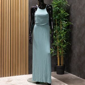 Forever 21 Teal Halter Neck Maxi Dress, Size S
